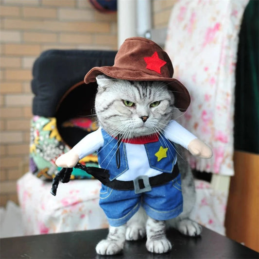 Cowboy Jeans Hoodie Costume – Cute Outfit for Dogs and Cats