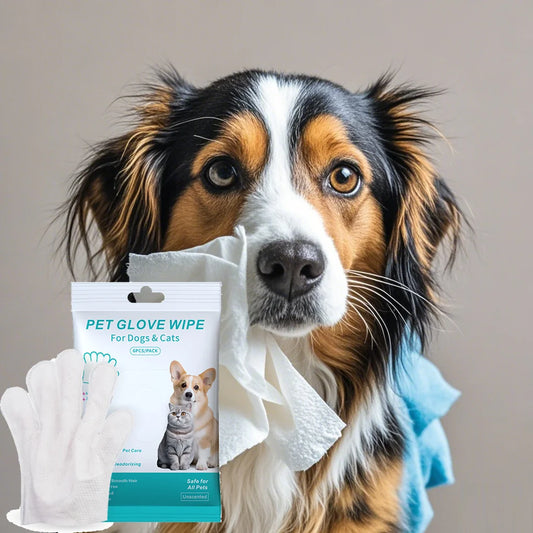 Disposable Pet Cleaning Gloves – Bathing & Grooming Wipes for Dogs & Cats