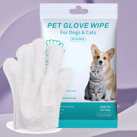 Disposable Pet Cleaning Gloves – Bathing & Grooming Wipes for Dogs & Cats