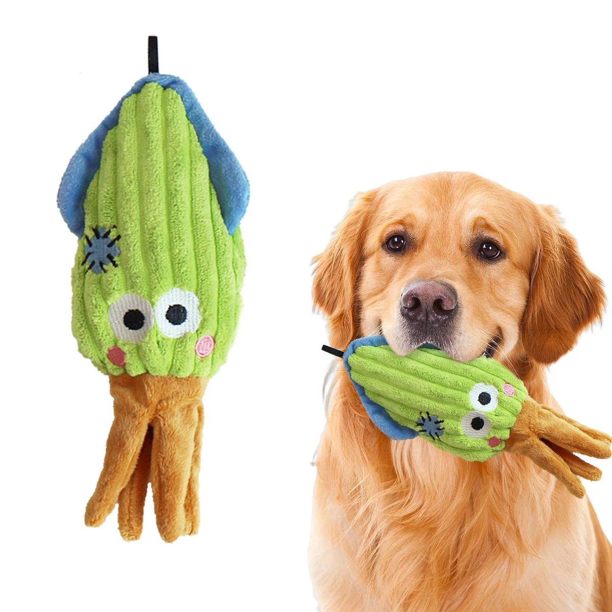 PetSphere Ocean Series Plush Dog Toys – Squeaky Soft Toys for Puppies & Small Dogs (Shark, Squid, Seahorse, Crab)