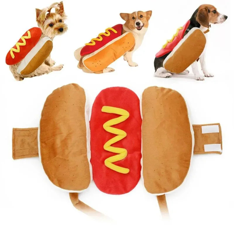 Halloween Hot Dog Pet Costume – Adjustable Sausage Outfit for Dogs & Cats|PetSphere