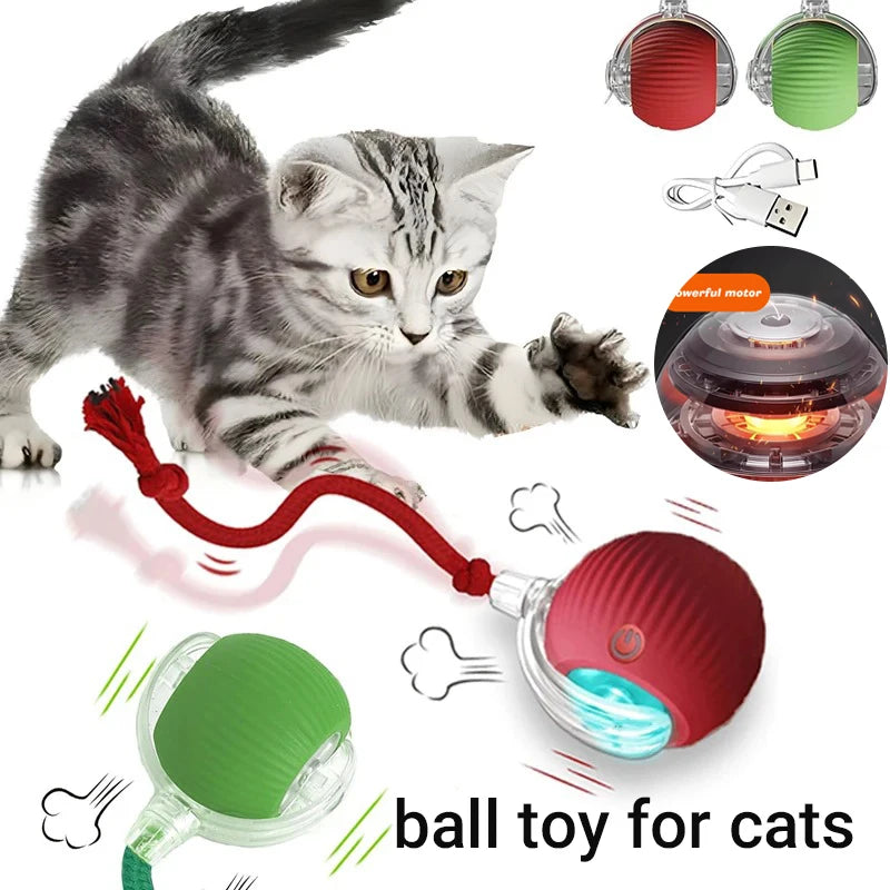 PetSphere PounceBall™ 2025 Intelligent Edition – Interactive Rolling Toy for Cats & Small Dogs