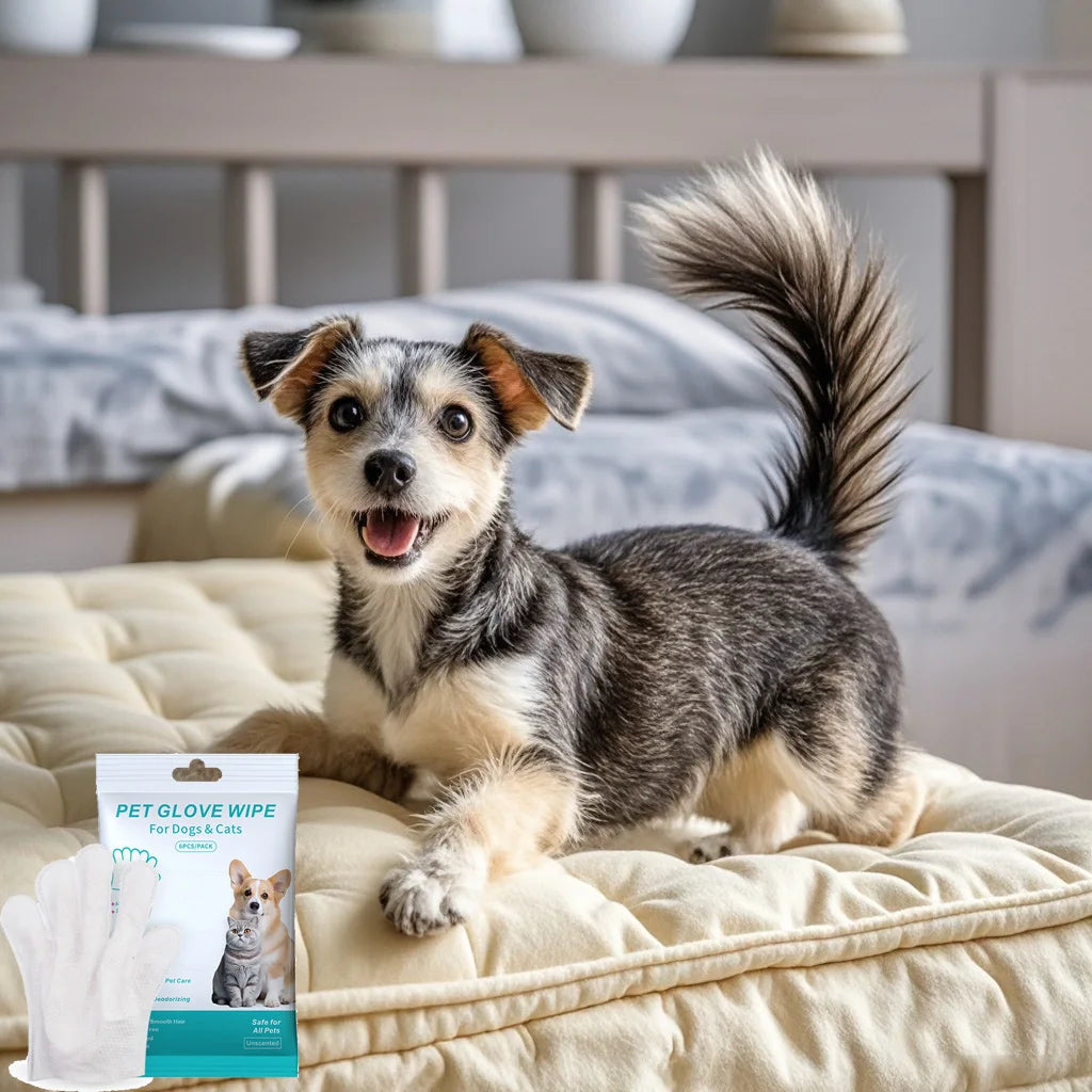 Disposable Pet Cleaning Gloves – Bathing & Grooming Wipes for Dogs & Cats