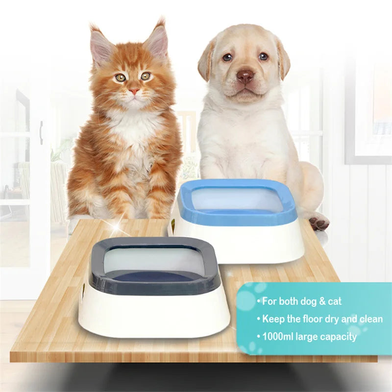 Anti-Splash pet Water Bowl – 1L Large Capacity for Puppies & Cats