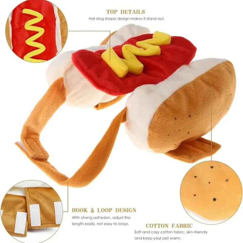 Halloween Hot Dog Pet Costume – Adjustable Sausage Outfit for Dogs & Cats|PetSphere