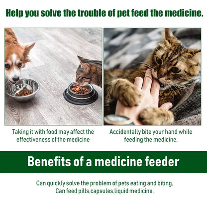 🐾 Pet Medicine Dispenser – Easy Pill Feeder for Cats & Dogs 💊🐶🐱