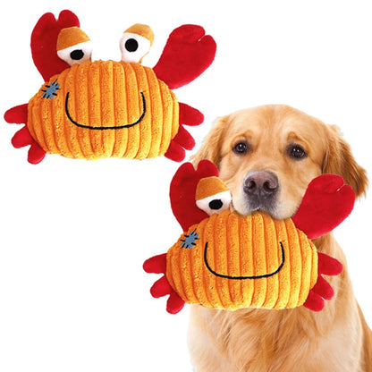 PetSphere Ocean Series Plush Dog Toys – Squeaky Soft Toys for Puppies & Small Dogs (Shark, Squid, Seahorse, Crab)