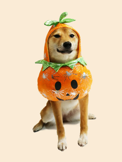 Adorable Pumpkin Pet Costume – Cozy Fleece Hoodie for Dogs & Cats|PetSphere