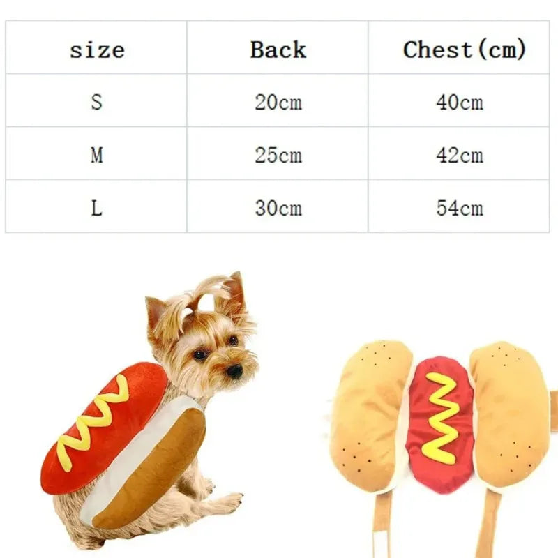 Halloween Hot Dog Pet Costume – Adjustable Sausage Outfit for Dogs & Cats|PetSphere