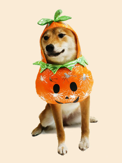 Adorable Pumpkin Pet Costume – Cozy Fleece Hoodie for Dogs & Cats|PetSphere