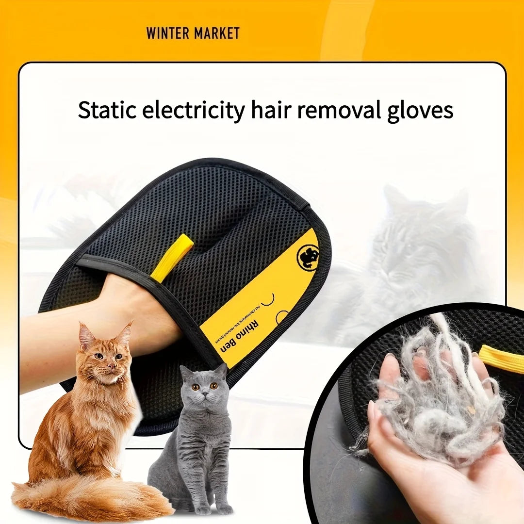 FurMagnet Pro – Static Grooming Gloves for Cats & Dogs, Fur Removal & Massage|PetSphere
